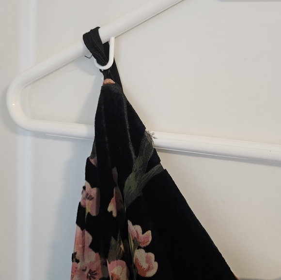 NWT Dex XS Velvet Burnout Dress, wrap style, midi length, with floral design - Picture 10 of 14